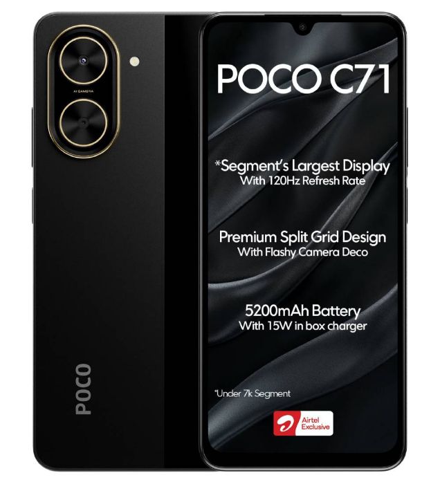Poco C71-4-128-Black پوکو c71 مشکی